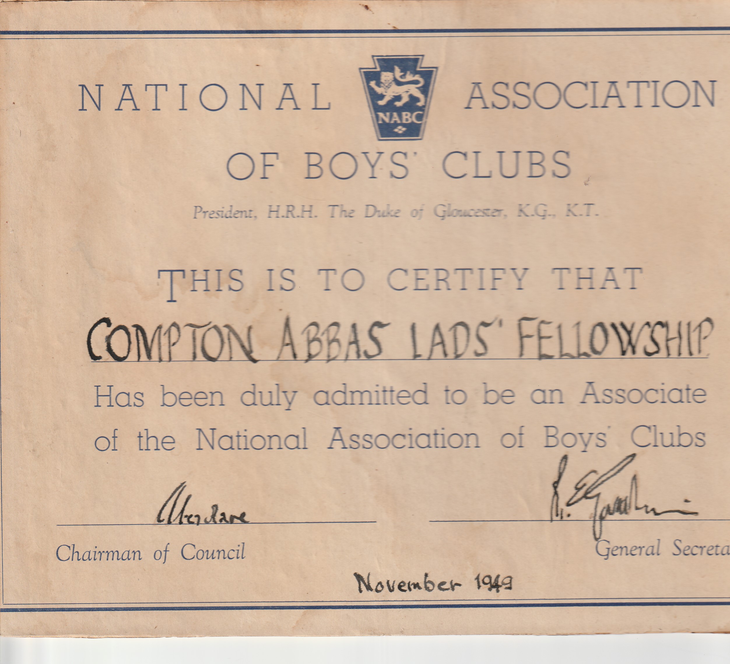 boys club 1949
